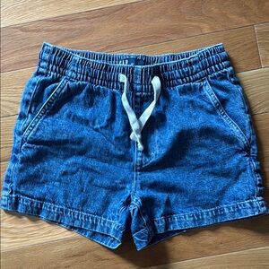 GAP Blue Jean Shorts with Elastic Waistband and Drawstring